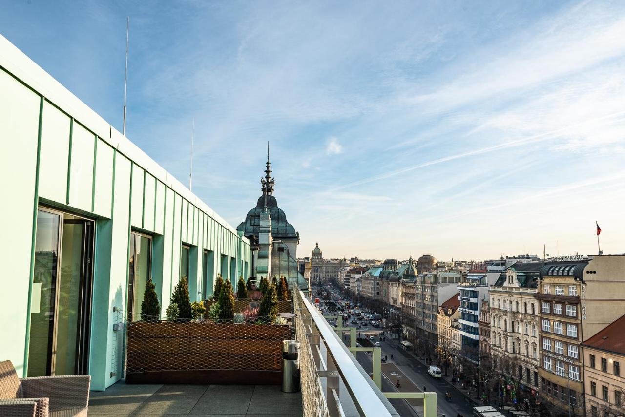 Wenceslas Square Terraces Prag Exterior foto