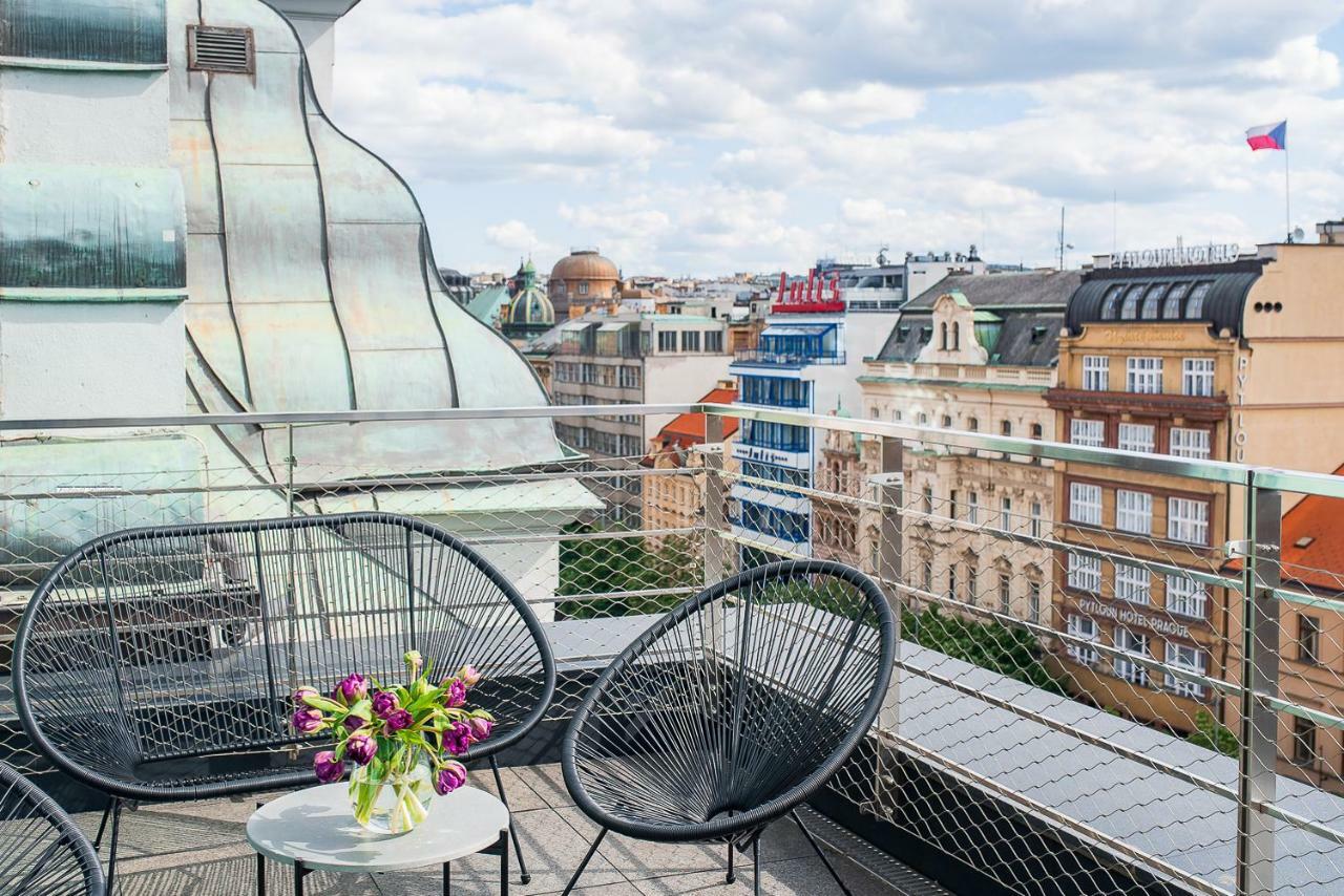 Wenceslas Square Terraces Prag Exterior foto